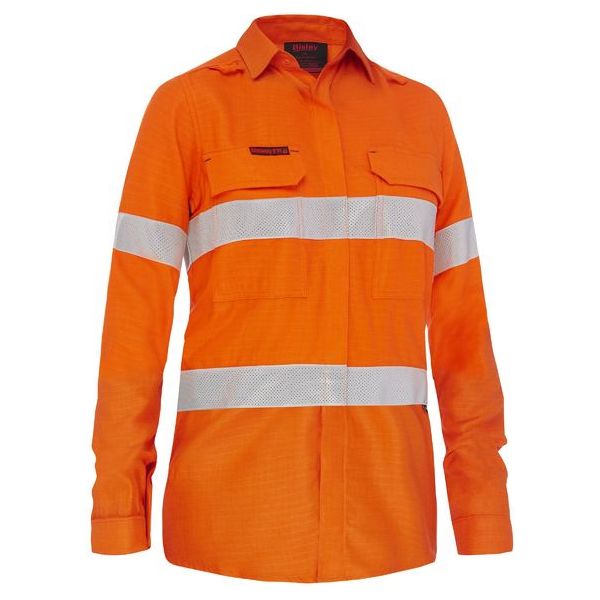BL8339T Apex 160 Womens Taped Hi Vis Ripstop Vented Shirt