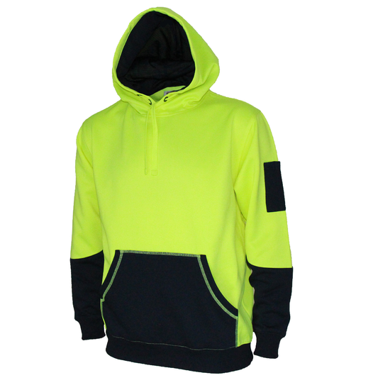 3721 Hi Vis Hoodie Yellow Navy