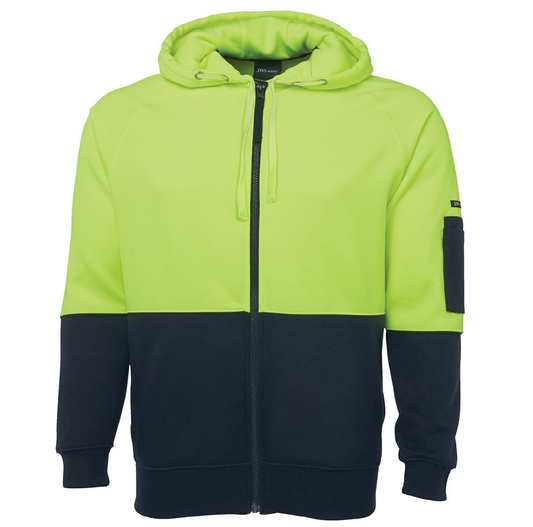 6HVH Hi Vis Hoodie Yellow Navy