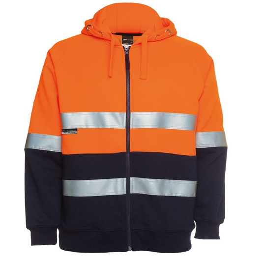 6dnh hi vis hoodie orange navy