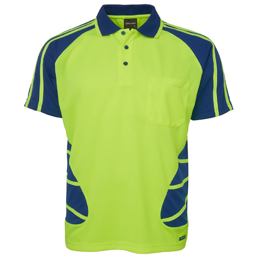 6hsp Hi Vis Polo Yellow Royal
